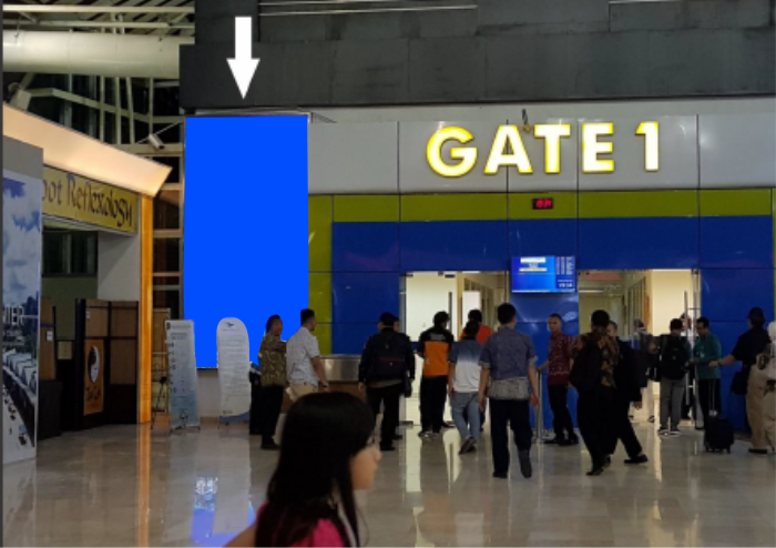 NEON BOX WALL GATE 1 KIRI SULTAN HASANUDDIN INTERNATIONAL AIRPORT